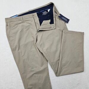 Vineyard Vines On The Go Pant Mens 36x30 Khaki Beige Tech Stretch Chino Preppy